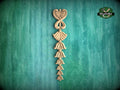 Vertical Wooden Garland Applique with Cascading Fleur-de-Lis , Interior Decor Appliques, Unfinished, 1pc,  Furniture Carving, Wood Onlay