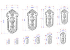 Regal Acanthus and Fleur-de-Lis Wood Onlay, Carved Wood Onlay, 1pc, Unpainted, Furniture Carving, Wood Onlay