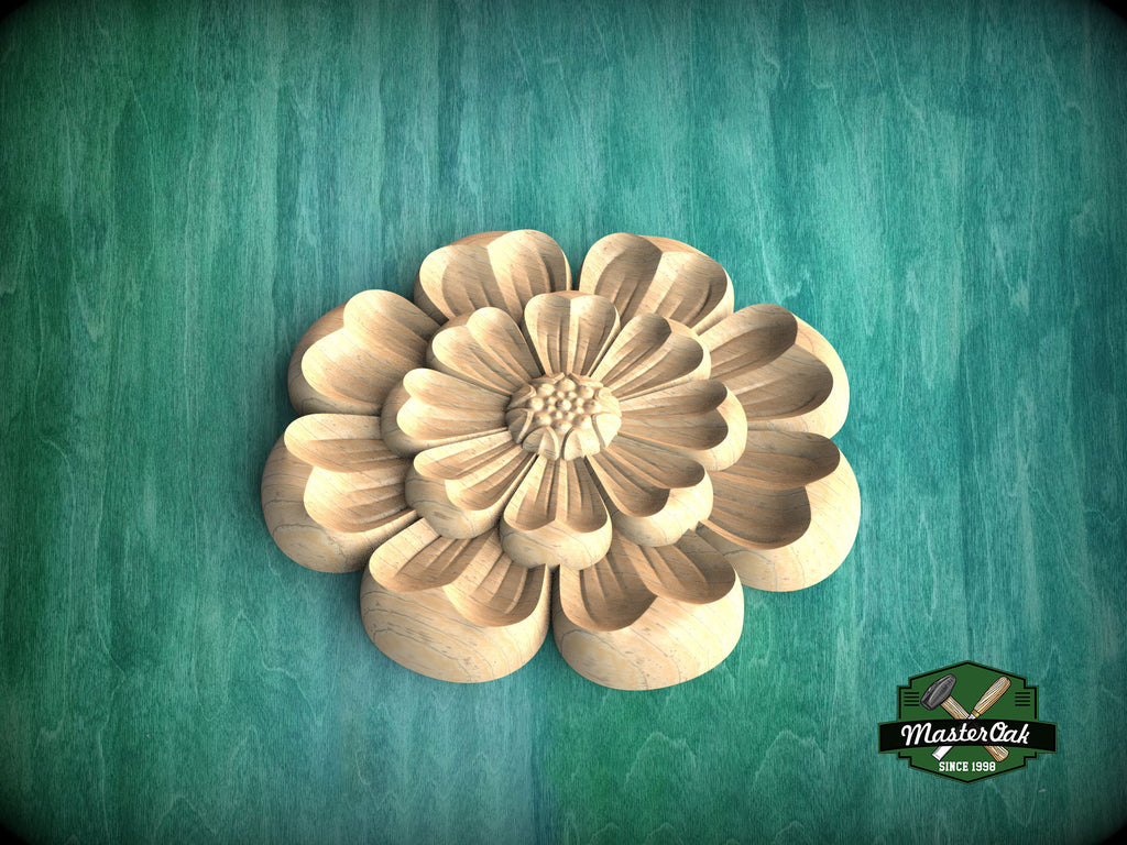Ornate Wooden Carved Rosette, 1 piece, Unpainted, Home Wall Embellishments, round wooden trims, wood wall art decor