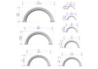 Floral Elegance Carved Arch, 1pc, Unpainted, Home Wall Embellishments, Furniture Carving, Wood Onlay