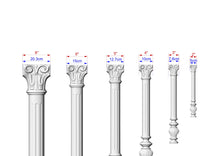 Load image into Gallery viewer, Pilaster - Elegant Corinthian Column, 1pc, Unpainted, decoration for doorways, fireplaces, cabinets
