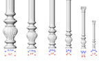 Pilaster - Elegant Corinthian Column, 1pc, Unpainted, decoration for doorways, fireplaces, cabinets