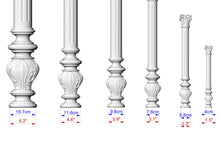 Load image into Gallery viewer, Pilaster - Elegant Corinthian Column, 1pc, Unpainted, decoration for doorways, fireplaces, cabinets

