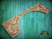 Load image into Gallery viewer, Baroque Elegance: Ornate Wooden Arch Frieze, 1pc, Home Wall Decoration, Furniture Carving, Wood Trim
