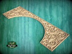 Baroque Elegance: Ornate Wooden Arch Frieze, 1pc, Home Wall Decoration, Furniture Carving, Wood Trim