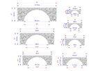 Baroque Elegance: Ornate Wooden Arch Frieze, 1pc, Home Wall Decoration, Furniture Carving, Wood Trim