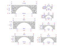 Load image into Gallery viewer, Baroque Elegance: Ornate Wooden Arch Frieze, 1pc, Home Wall Decoration, Furniture Carving, Wood Trim
