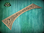 Baroque Elegance: Carved Wooden Lattice Arch, 1pc, Unpainted, Home Wall Embellishments, Furniture Carving, Wood Onlay
