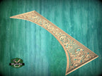Baroque Elegance: Carved Wooden Lattice Arch, 1pc, Unpainted, Home Wall Embellishments, Furniture Carving, Wood Onlay