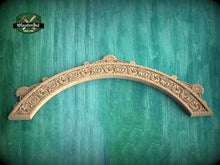 Load image into Gallery viewer, Ornate Elegance: Classical Wooden Archway, 1pc, Unpainted, Home Wall Embellishments, Furniture Carving, Wood Onlay
