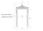 Regal Portal: Ornate Carved Wooden Door Frame, 1pc, Unpainted, Carved Door Casing Trim, Door Interior or Room Pass Through, Fireplace Mantel