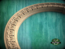 Load image into Gallery viewer, Floral Elegance Carved Arch, 1pc, Unpainted, Home Wall Embellishments, Furniture Carving, Wood Onlay
