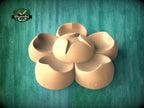 Starlight Symphony: Wooden Carved Rosette, 1 piece, Unpainted, Home Wall Embellishments, Round Wooden Trims, Wood Wall Art Decor