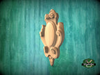 Noble Emblem: Ornate Wooden Cartouche Onlay, Unpainted, 1pc, Home Wall Embellishments, Furniture Carving