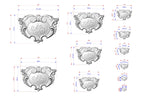 Monogrammed Elegance: Customizable Crest Wooden Onlay, Unpainted, 1pc, Home Wall Embellishments, Furniture Carving