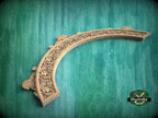 Ornate Elegance: Classical Wooden Archway, 1pc, Unpainted, Home Wall Embellishments, Furniture Carving, Wood Onlay
