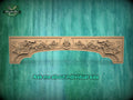 Elegant Handcrafted Wooden Range Hood Pediment, Vineyard-Inspired Kitchen Decor, 1pc, Unpainted, Home Wall Decoration, Furniture Carving