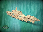 Exquisite Horizontal Carved Element, Interior Classic, 1pc, Unpainted, horizontal decor, carved decoration of wood, wooden onlay