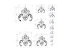 Heraldic Elegance: Central Carved Wood Appliqué, 1 piece, Unpainted, Home Wall Embellishments, wooden trims, wood wall art decor