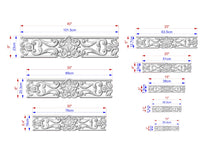 Load image into Gallery viewer, Classical Seashell Carved Wood Applique, Rococo-Inspired Onlay, 1pc, Unpainted, horizontal decor, carved decoration of wood, wooden onlay
