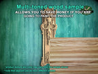 Grandiose Wooden Onlay with Urn and Garland Motifs, 1pc, Unfinished, Home Wall Embellishments, Furniture Carving, Wood Onlay