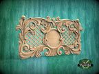 Carved Wooden Lattice Panel, Classical Design Element, Carved Wood Onlay, 1pc, Unpainted, Furniture Carving, Wood Onlay