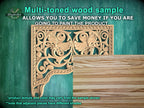 Baroque Inspired Central Carved Wood Panel with Acanthus Leaves, 1pc, Unpainted, carved decoration of wood, wooden onlay