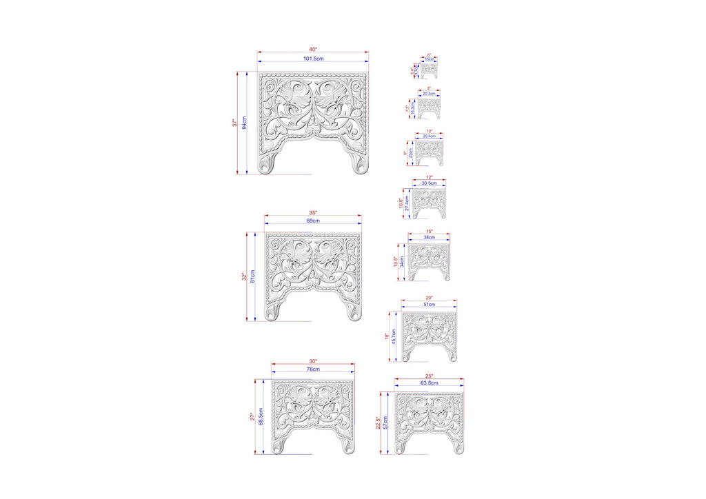 Baroque Inspired Central Carved Wood Panel with Acanthus Leaves, 1pc, Unpainted, carved decoration of wood, wooden onlay