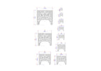 Baroque Inspired Central Carved Wood Panel with Acanthus Leaves, 1pc, Unpainted, carved decoration of wood, wooden onlay