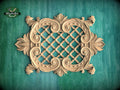 Exclusive Handcrafted Lattice Panel, Carved Wood Onlay, 1pc, Unpainted, Furniture Carving, Wood Onlay