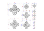 Central Rose Carved Wood Applique, Floral Wood Onlay with Rose Center, 1pc, Home Wall Embellishments, Furniture Carving, Unpainted