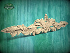Exquisite Horizontal Carved Element, Interior Classic, 1pc, Unpainted, horizontal decor, carved decoration of wood, wooden onlay