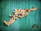 Versatile Acanthus Leaf Wood Onlay, Classic Carved Decor, Unpainted, 1pc, Home Wall Embellishments, Furniture Carving, Ornamental Woodwork