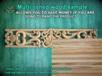 Classical Seashell Carved Wood Applique, Rococo-Inspired Onlay, 1pc, Unpainted, horizontal decor, carved decoration of wood, wooden onlay