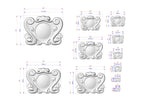 Elegant Carved Onlay, Central Wooden Cartouche for Luxury Decor, 1 pc, Unpainted, Home Wall Embellishments, wooden trims