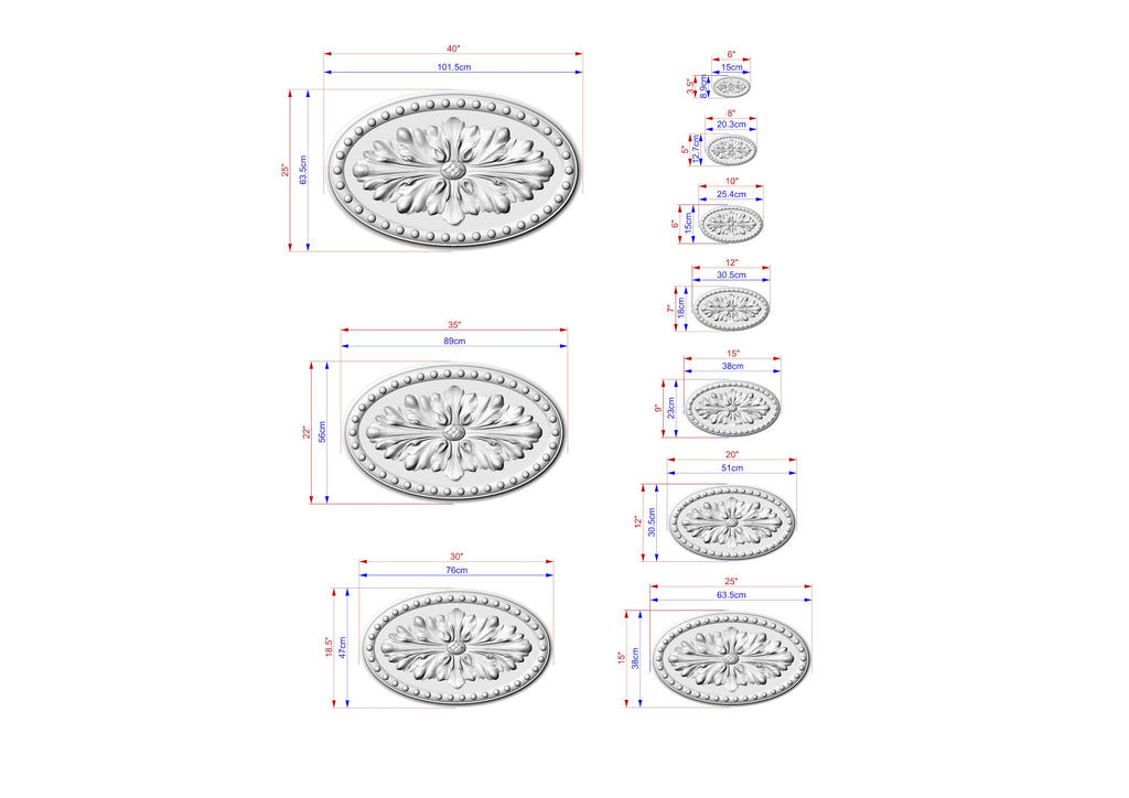 Classic Floral Carved Wooden Rosette with Beaded Edge, 1pc, Unpainted, Carved Onlay, Wooden Rosette, Applique furniture decor