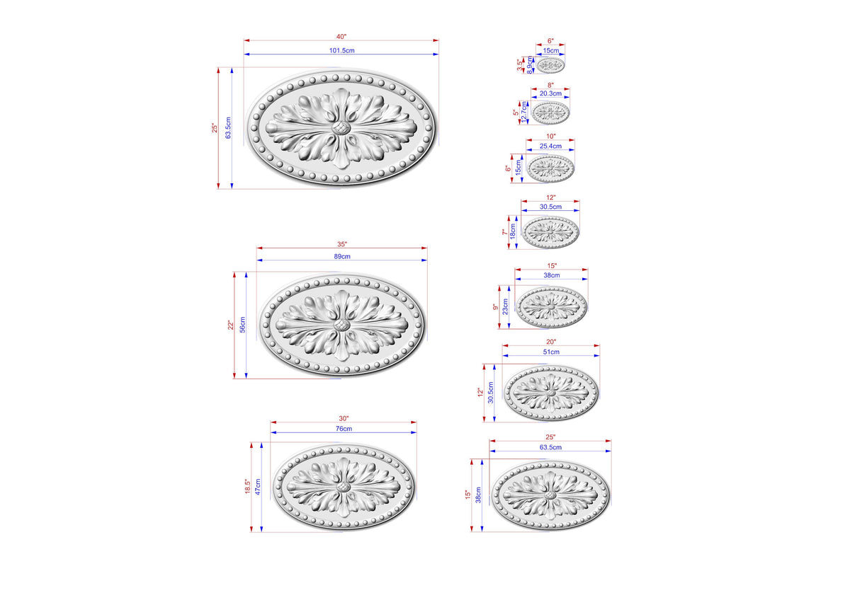 Classic Floral Carved Wooden Rosette with Beaded Edge, 1pc, Unpainted, Carved Onlay, Wooden Rosette, Applique furniture decor