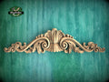 Traditional Acanthus Sweep Wooden Decorative Onlay, Wooden Carved Horizontal Furniture Applique Onlay, 1pc, Unfinished, Furniture Carving