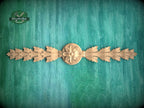 Classic Carved Wood Oak Leaf Applique - Horizontal Trim Accent, 1pc, Unfinished, Home Wall Embellishments, Furniture Carving, Wood Onlay