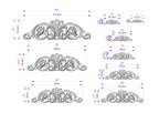 Floral Wood Carving Onlay - Ornate Scrollwork Accent Piece, 1pc, Unpainted, Home Wall Embellishments, Furniture Carving